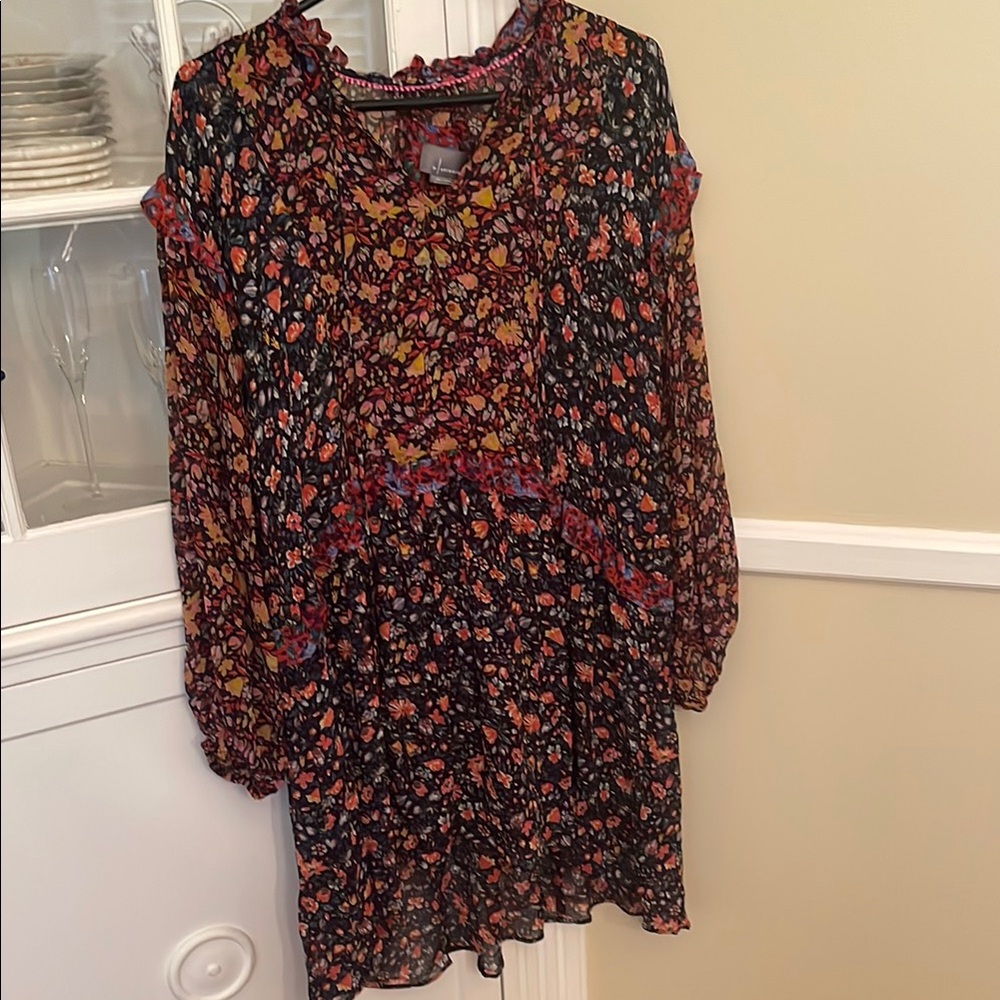Anthropologie Multi-Print Floral Mini Dress